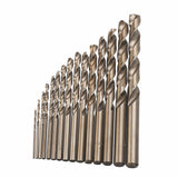 15-piece Cobalt Drill Bit Set for Metal