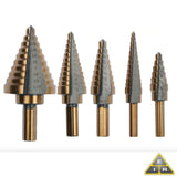 5-Piece Cobalt Coated M2 High-Speed Step Bit Set