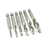6-Piece High Speed Steel Drill Bit Tap Set
