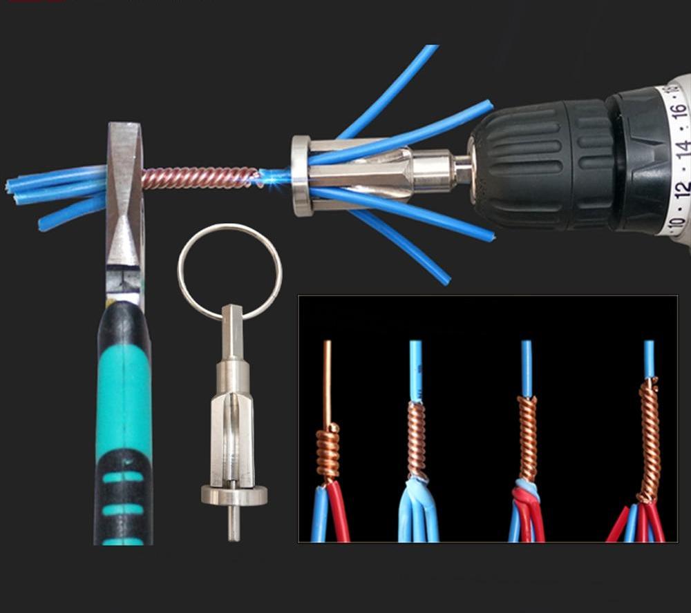 Universal Wire Twisting Tool Electrical Cable Quick Connector Automatic  Twisting Wire Stripping Stripper Twister Drill Driver